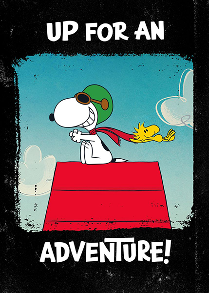Peanuts Snoopy Up for an adventure Poster