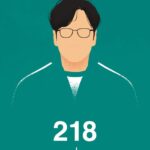 Player 218 Squid Game Poster