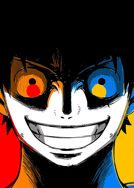 Pop art Straw Hat Luffy One Piece Poster