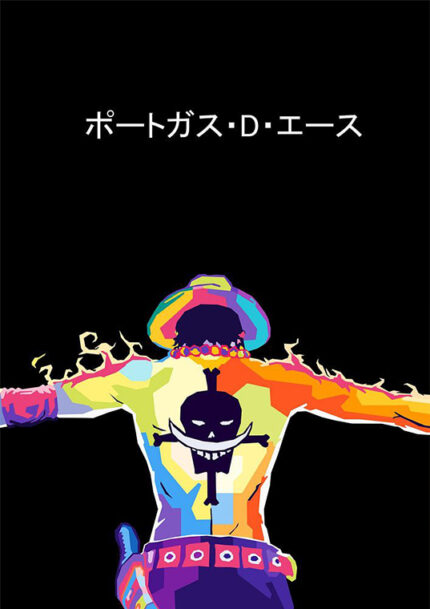 Portgas D Ace One Piece Pop art Poster
