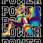 Power Chainsaw man Pop art anime Poster