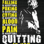 Quitting is Not Acceptable Motivational Dragon Ball Poster