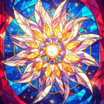 Radiant sunburst design exuding inspirational and magical vibes Poster