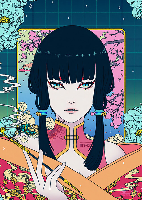 M1 K0 Pop Pastel Poster