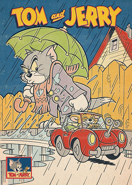 Rainy Season Tom and Jerry Poster