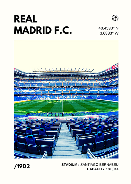 Real Madrid FC Stadium Poster