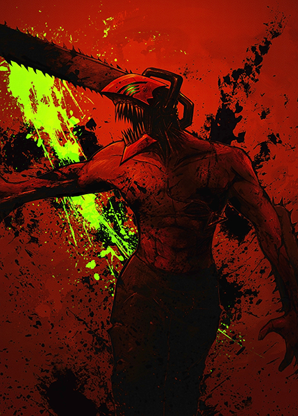 Red Chainsaw Man Poster
