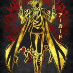Red Golden Alucard anime Poster