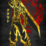 Red Golden Cloud anime Poster