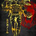 Red Golden Escanor Seven Deadly Sins anime Poster