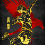 Red Golden Shoyo Hinata Haikyu anime Poster