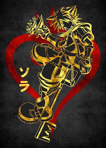 Red Golden Sora anime Poster