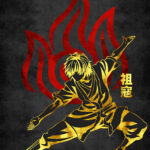 Red Golden Zuko anime Poster