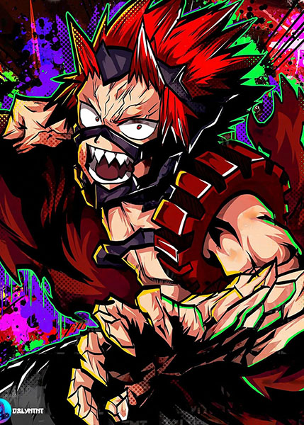 Red Riot Eijiro Kirishima My hero academia Anime Comic Poster