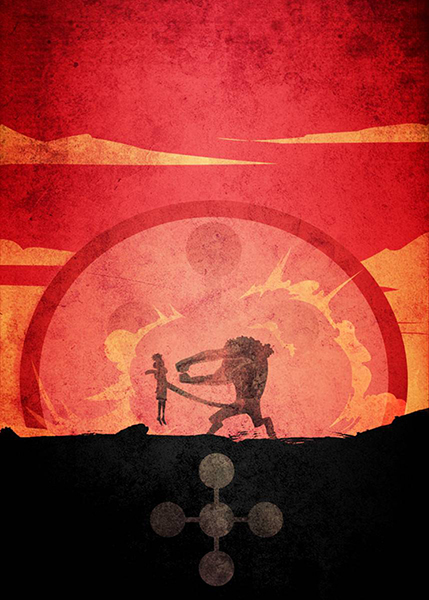 One Piece Lucci Vs Luffy Minimalist anime Poster