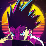 Retro Cyberpunk Gon HxH Poster