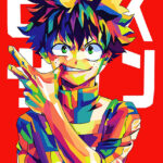Retro Izuku Midoriya My Hero Academia Japanese anime Poster