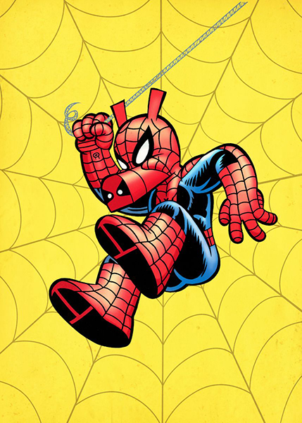 Retro spider ham Poster