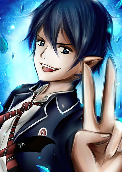 Rin Okumura blue exorcist anime Poster