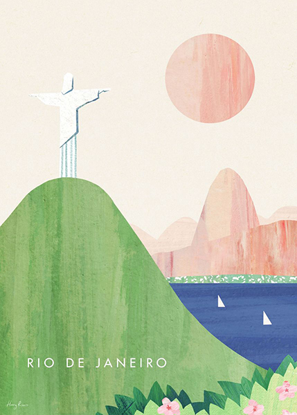 Rio de Janeiro Brazil Minimalist Travel Poster