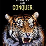 Rise Up and Conquer animal motivational Poster