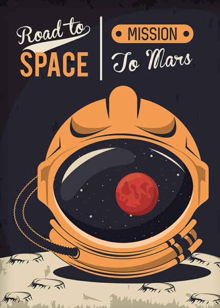 Road to Space Mission to Mars Poster