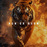 Run or Burn animal motivational Poster