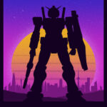 RX 78 Retro Gundam Retro Poster
