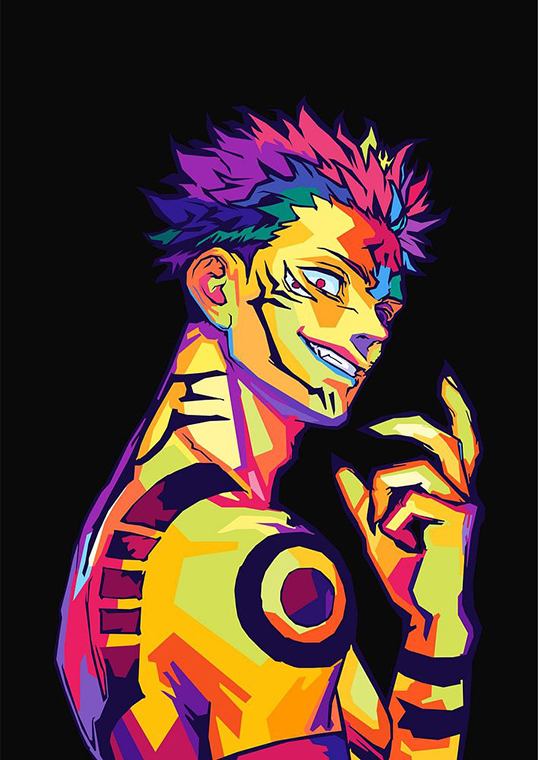 Ryomen Sukuna JJK Pop art Poster