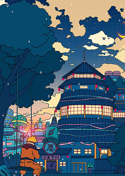 Sadness and Sorrow City Pop Pastel Poster