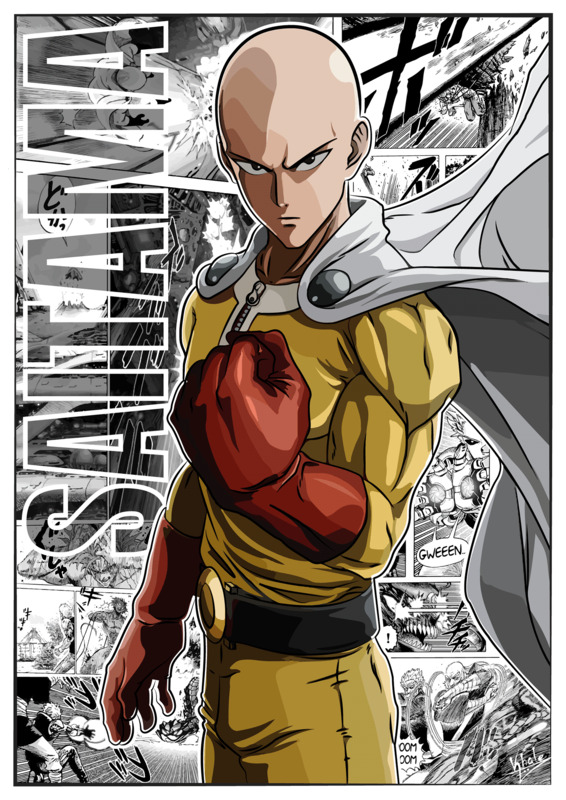 Saitama One Punch Man Poster