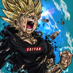 Saiyan Goku Dragon Ball Comic Poster