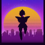 Saiyan Prince Dragon Ball Retro Poster