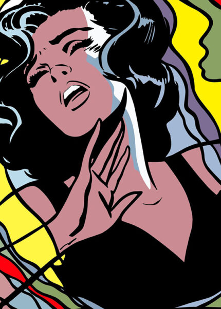 Scared girl Retro Comics Pop Art Poster