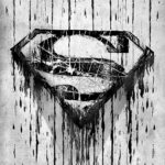 Scratched Symbol of Hope Superman Poster
