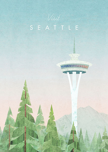Seattle United States of America Minimalist Travel Poster