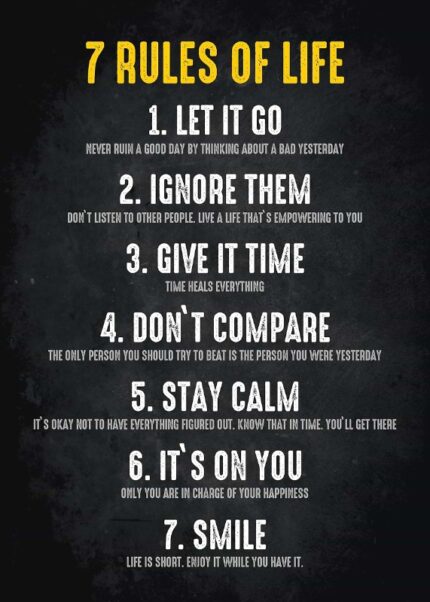 Seven Rules Of Life Poster