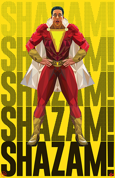 Shazam Shazam Shazam art Poster