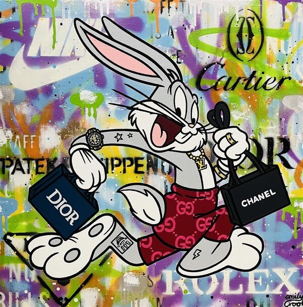 Skipping to the Shops Looney Tunes Poster