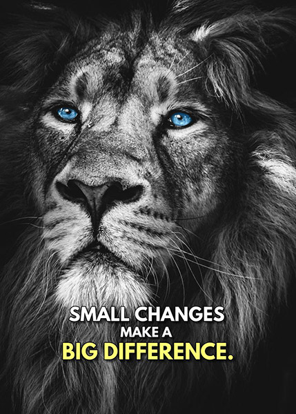 Small changes make a big difference motivational Poster