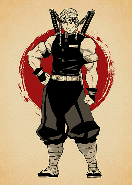 Sound Hashira Tengen Uzui Demon Slayer anime Poster