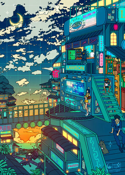 Space Cowboy Pop Pastel Poster