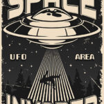 Space Invader UFO Poster