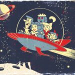Space Trip The Jetsons family Poster