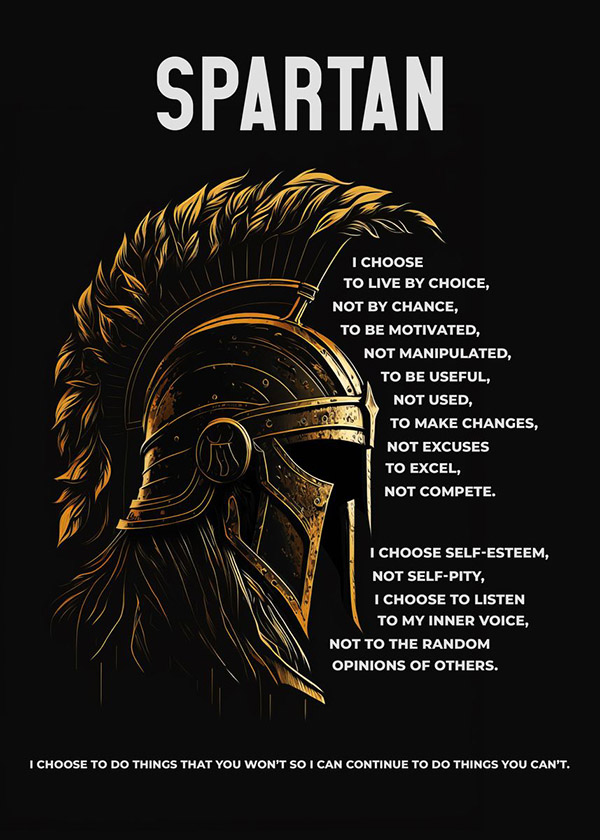 Spartan motivational Quote Poster