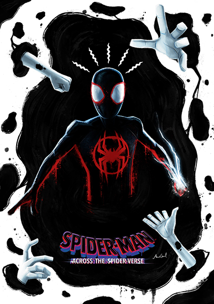 Spider man Across the Spider verse Retro Poster