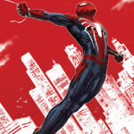 Spider Man painting Town Red Minimal Poster