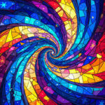 Spiral of Starlight and Cosmic elements Poster