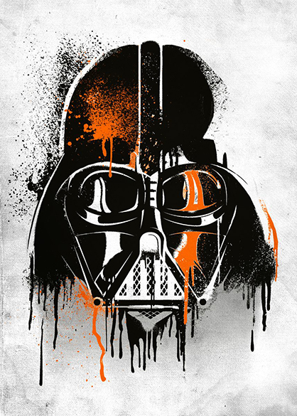 Star wars Darth Vader Lord Graffiti Helmet Poster
