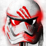 Star wars Finn Stormtrooper Graffitti Helmet Poster